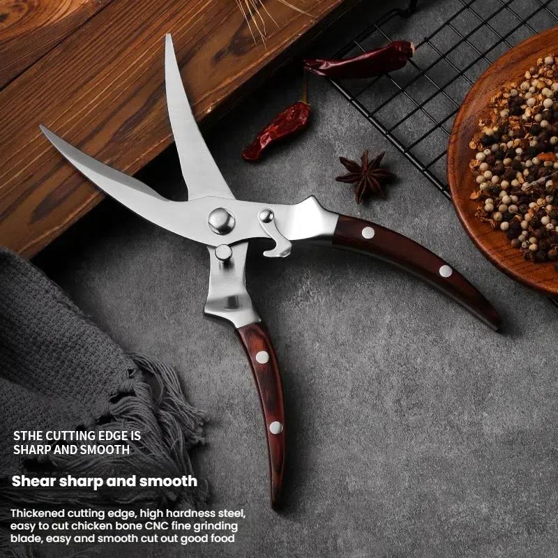 Stainless Steel Chicken Bone Scissors Household Powerful Multifunction Shear Chicken Bone Seafood Kitchen Tool Scissors