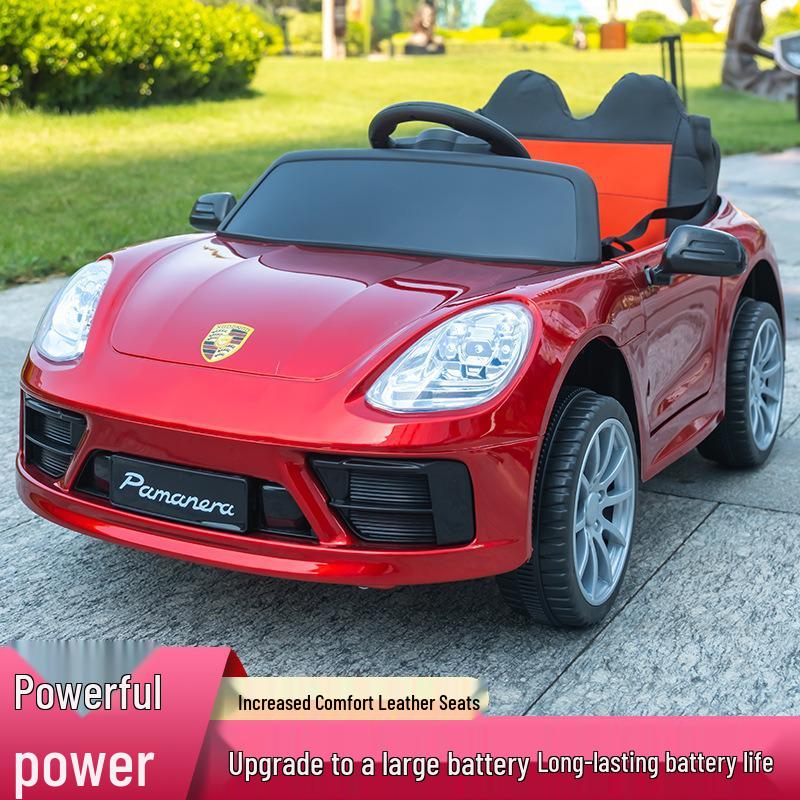 Dětské elektrické autíčko s dálkovým ovládáním, světly, hudbou a režimem kočárku pro kluky a holky.