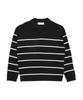 W STANDARD Pinstripe Collared Pullover [3 Colors]