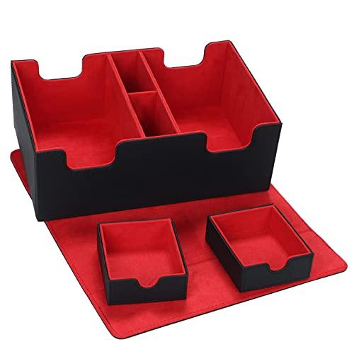 

Trading Card Heaven [Holds approximately 1260 cards] Leather Card Case Holder with Magnetic Removable Storage (Dice Compartment Included) (Main Unit O