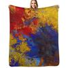 Red Yellow Blue Throw Blanket Spring Fall Cozy Throw Blanket for Couch