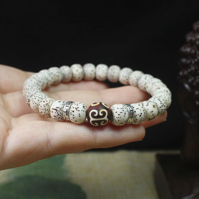 

First Month Star Moon Bodhi Hand String Beaded Bracelet Men Women Buddhist Prayer Beads Gift