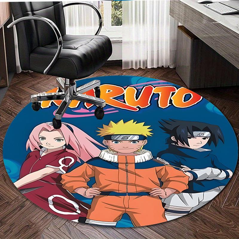 1pc NARUTO (5) Design Printed Area Round Carpet for Bedroom Living Room Home Decor Rugs Mat Non Slip Mat Rug for Bedside