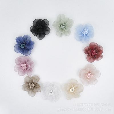 Organza 3D Floral DIY Accessories: Hand-Sewn Flowers for Clothing, Hair Ties, Clips & More