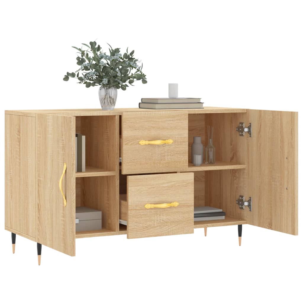 Vidaxl Komoda, Dąb Sonoma, 100X36X60 Cm, Materiał Drewnopochodny