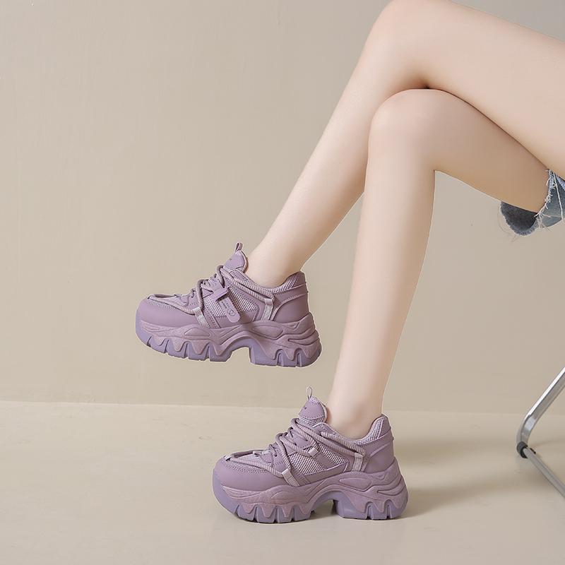 Fashion New Fashion Women Sneakers Height Increasing Platform Casual Dad Shoes Spring Thick Sole Breathable Sport Womens Shoes