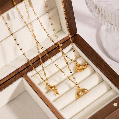 Ocean Pendant Necklaces For Women Girls Stainless Steel Starfish Charm Choker Chains Clavicle Necklace Jewelry