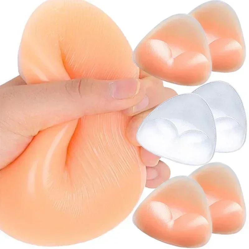 Invisible Chest Push Up Sticky Bra Thicker Sponge Bra Pads Breast Push Up Enhancer Silicone Removeable Inserts Swimsuit Bra