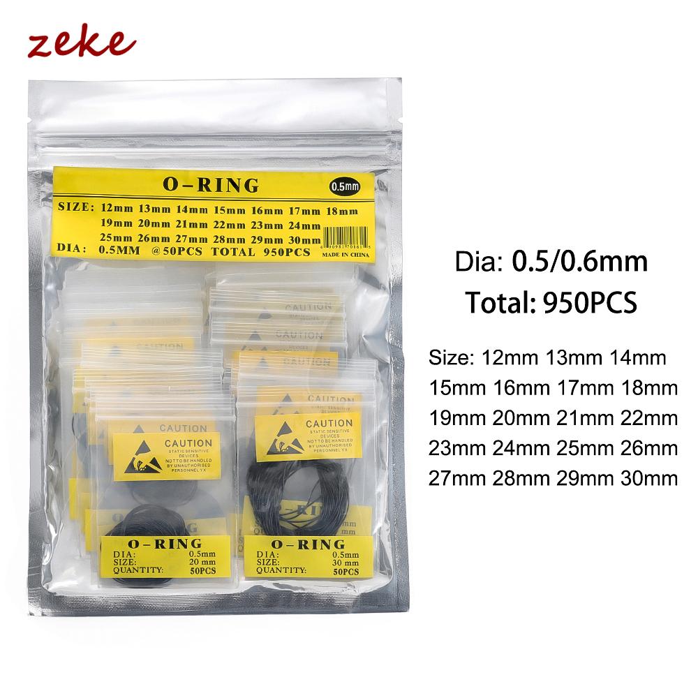 0.5/0.6mm/0.7mm Rubber O-Ring Waterproof Watch Back Cover Gasket Washers 31-40mm Watch Repair Tool Accessories for Watchmaker