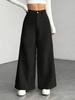 2026 European & American Women's High-Waist Corduroy Wide-Leg Pants - Spring/Autumn Casual Slimming Fit.