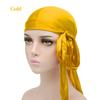 Unisex Adult Long Tail Satin Doo Rag Durag Bandanas Cap Pirate Hat Turban Men Hip Hop Headband Biker Headwrap Women Headwear