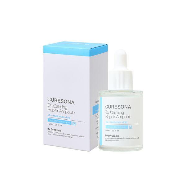 [от Dr.Oracle] CURESONA Radiance Glow/ O2 Успокаивающий Восстанавливающий/ Реальная Тонизирующая Осветляющая Ампула 40мл / Увлажняющая, Корейская Косметика, Kbeauty O2 Calming Repair Ampoule