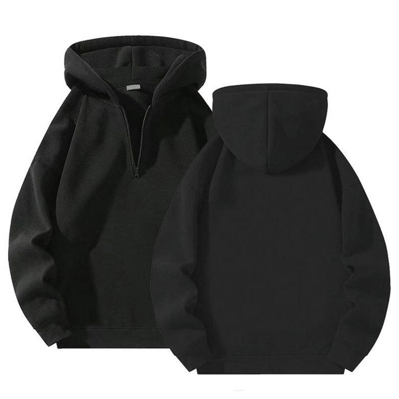 Zipper Loose Hooded Hoodies Sweatshirt Solid Color Pullover Tops Hip Hop Hoody Streetwear Unisex Spring Autumn Coats Couples Sweatshirts
