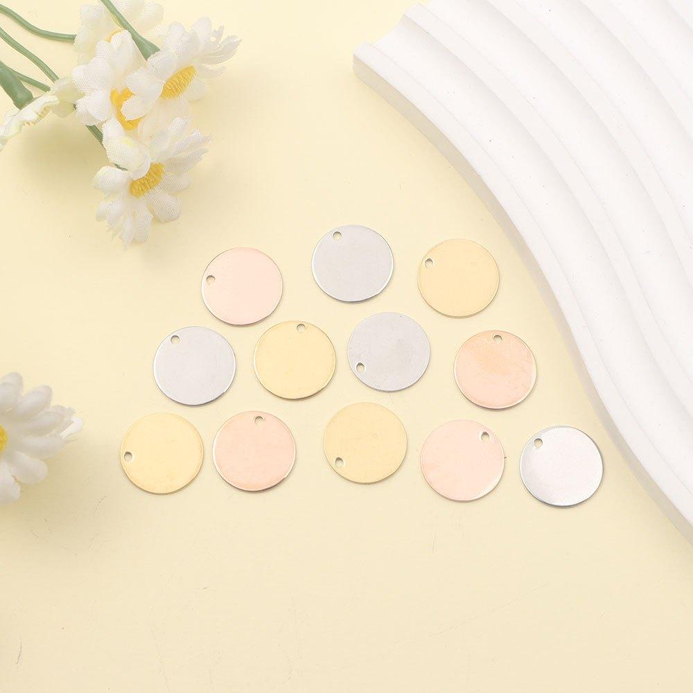 3/6/9pcs Alloy Material Circular Pendant, Geometric Shape Circular Cleaning Pendant DIY Bracelet Necklace Earrings Jewelry Making