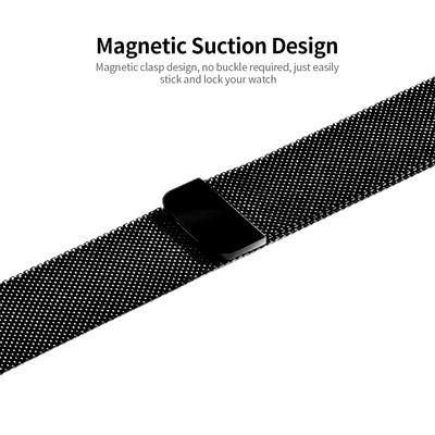 Replaceable Stainless Steel Watch Band Milanese Magnetic Buckle Strap Compatible with Apple Watch