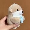 Mignonne Petite Loutre Étreignant Poisson Peluche Poupée Pendentif Poupée Cadeau Cadeau Cœur de Petite Fille Porte-clés Pendentif Cadeau Créatif