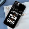 No Pain No Gain Training Case For Xiaomi Redmi Note 14 13 Pro 12 11 9 10 9S 10S 11S 12S Redmi 13C 10C 12C 14C Cover