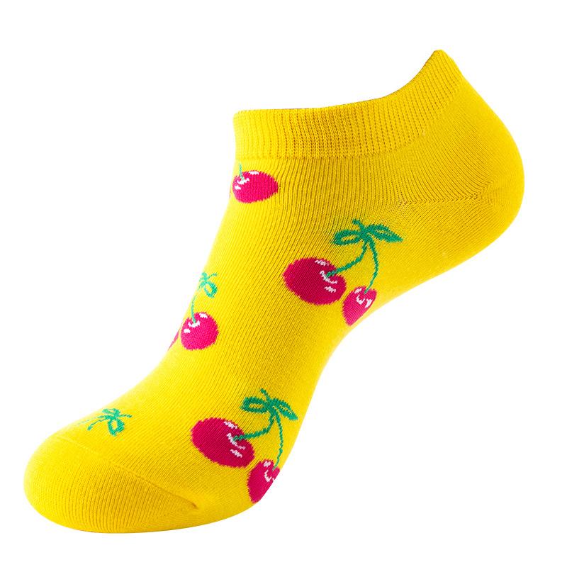 40 Style Fashion Colorful Short Socks Men Cotton Novelty Oil Painting Animals Food Avocado Casual Funny Ankle Sox