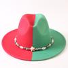 Popular European and American Classic Double-color Wide-brimmed Top Hat Men's and Women's Fashion OL Style Cowboy Hat Jazz Hat