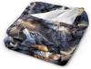 Howling Wolves Moon Night Sky Blanket Artistic Wildlife Print Soft Fleece Throw Home Decor Gift for Nature Lovers