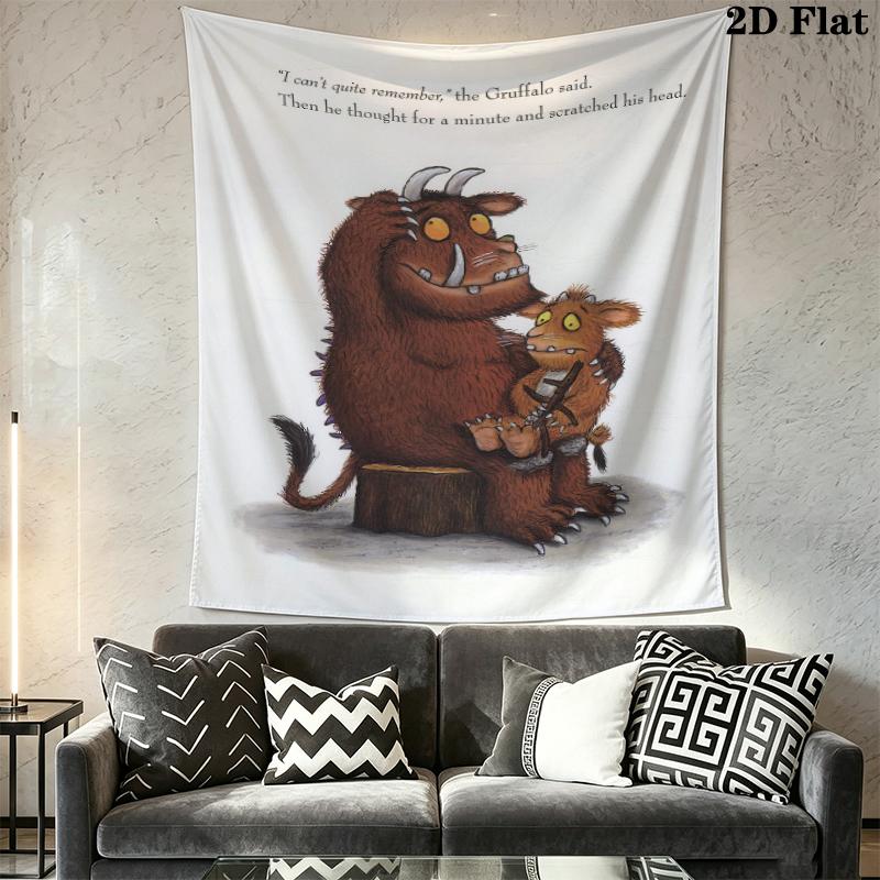Gruffalo Nástěnná tapiserie Estetické závěsné na zeď Tištěná látková přikrývka Dekorativní tapiserie do ložnice obývacího pokoje Domácí dekorace