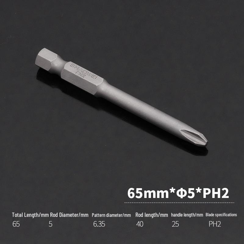 Magnetic Phillips Electric Screwdriver Bit Set (3/4/5/6mm) - S2 Steel Extension