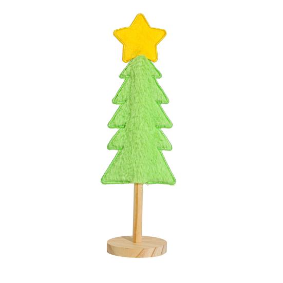 25/32CM Mini Christmas Tree Ornament Fake Rabbit Fur Felt Xmas Tree Table Sign Home Office Holiday Party Desktop Decoration Ornament
