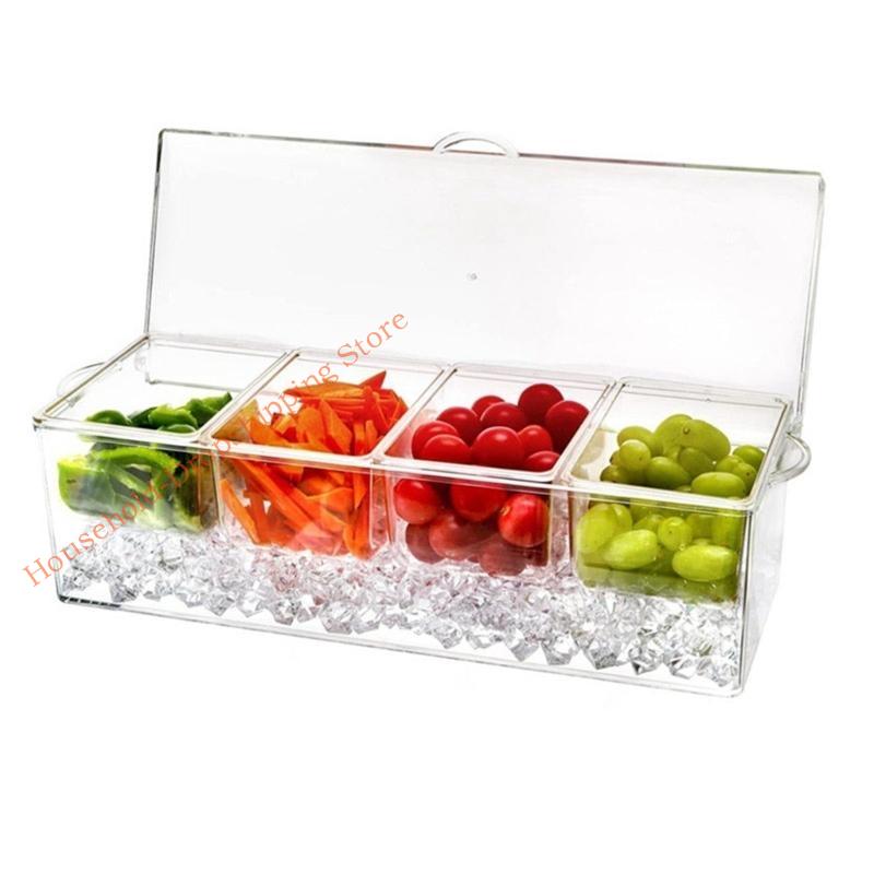 85AD Functional Condiment Container with 5 Spaces for Home or Outdoor Cooking Needs