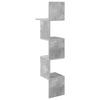 Wall Shelf Wall Mount Gray 32 x 21 x 107 cm Engineered Wood