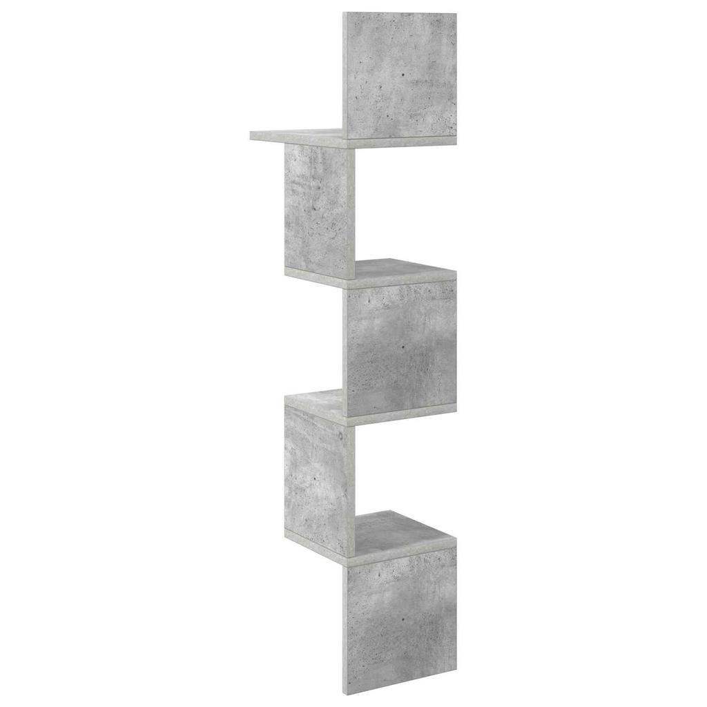 Wall Shelf Wall Mount Gray 32 x 21 x 107 cm Engineered Wood