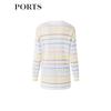 PORTS Women's Hollow Striped Knit Cardigan