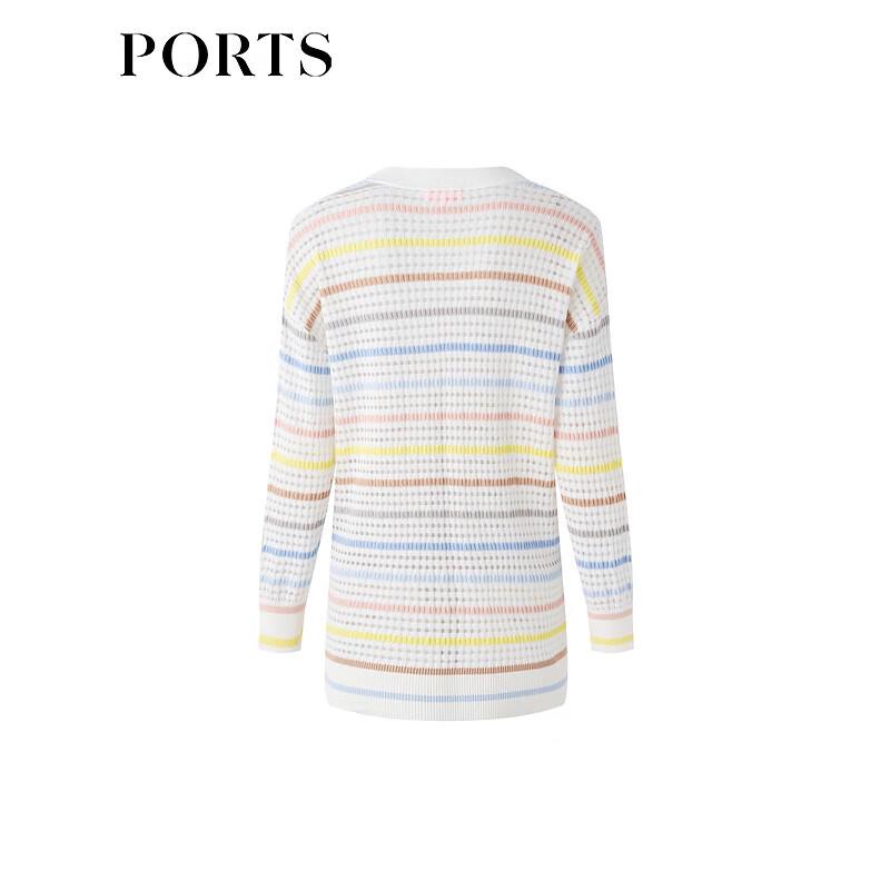 

PORTS Женский кардиган полой вязки в полоску весна-лето S