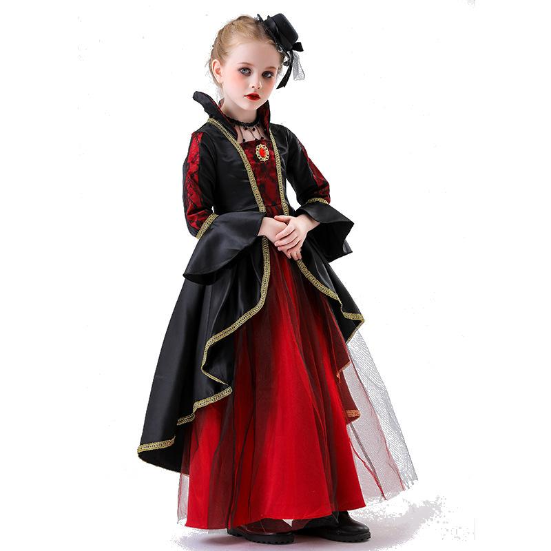 Cosplay Halloween Kids Costume Girls Cosplay Princess Dress Witch Dress Sub Show Costume Vampire Costume
