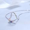 S925 Loving Heart In Sterling Silver Pendant Korean Style Stylish Simple and Versatile Silver Accessories