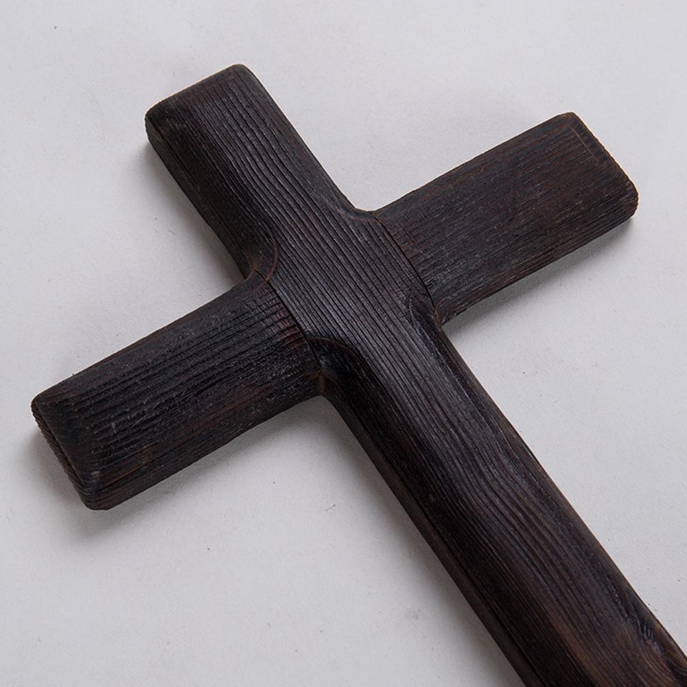 Crosses Wall Decor Black Color Wooden Wall Hanging Crosses Sign for Home Weddings Party Spa