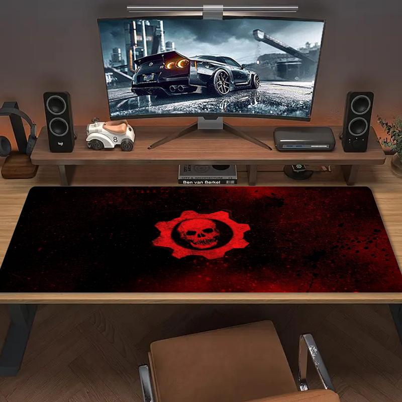 Gears War Mouse Pad Large Gaming Table Cushion Nonslip Laptop Tablet Big Mousepad Xxl Mat Mini Pc Playmat With Lock Edge