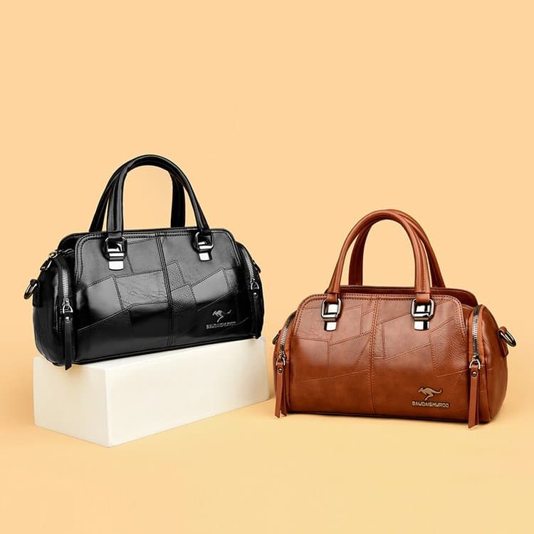 Splicing Pattern Boston Portable Messenger Bag