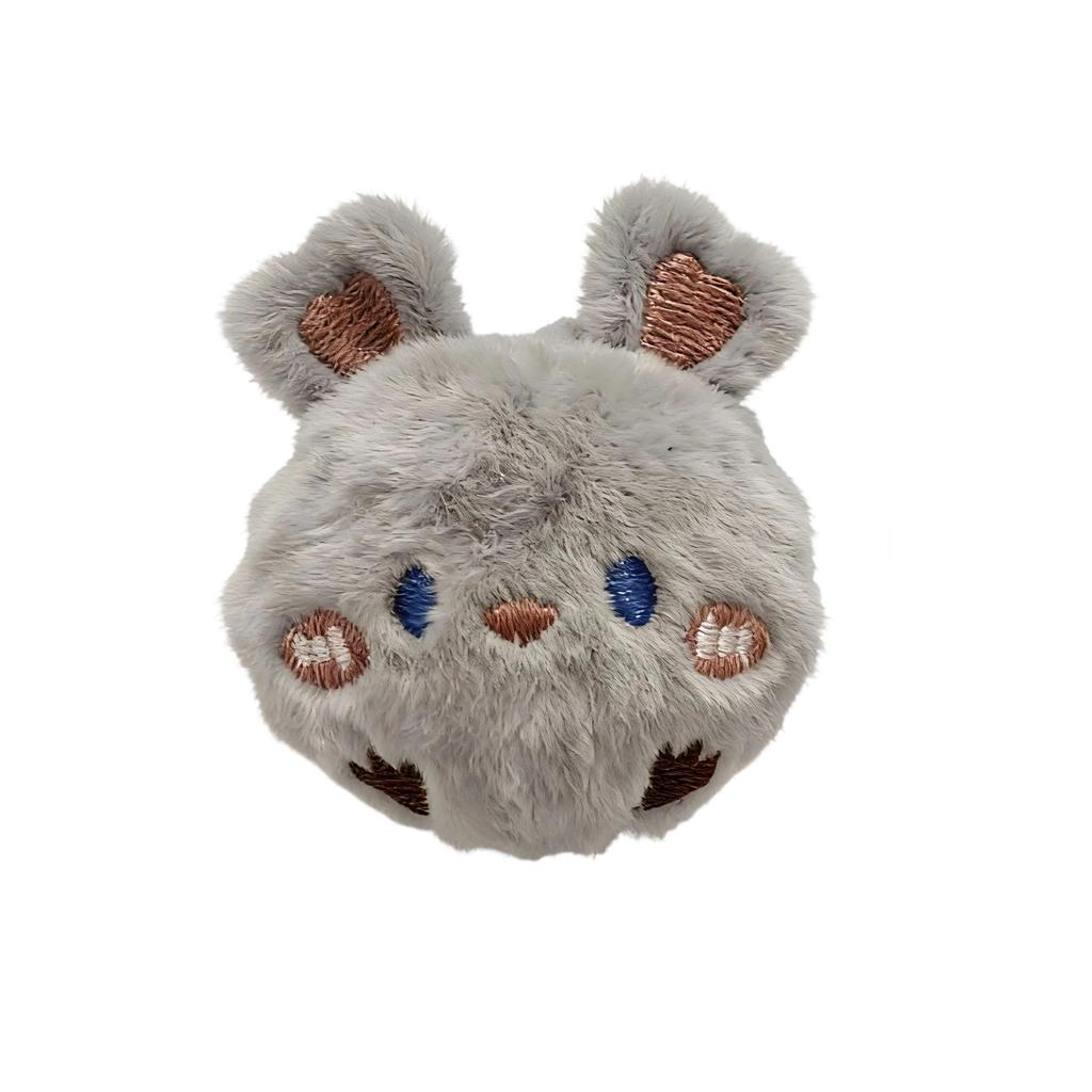Peluche a forma di palla spinosa con denti, giocattolo elastico in peluche