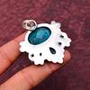 Awesome Blue Topaz Gemstone Pendant: 925 Sterling Silver Handmade Pendant Necklace Jewelry