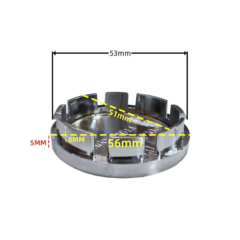 4Pcs Universal Abs Vehicle Tyre Tire Rim Cover Protector Decoration 56Mm Car Wheel Center Hub Caps Diy Accessories
