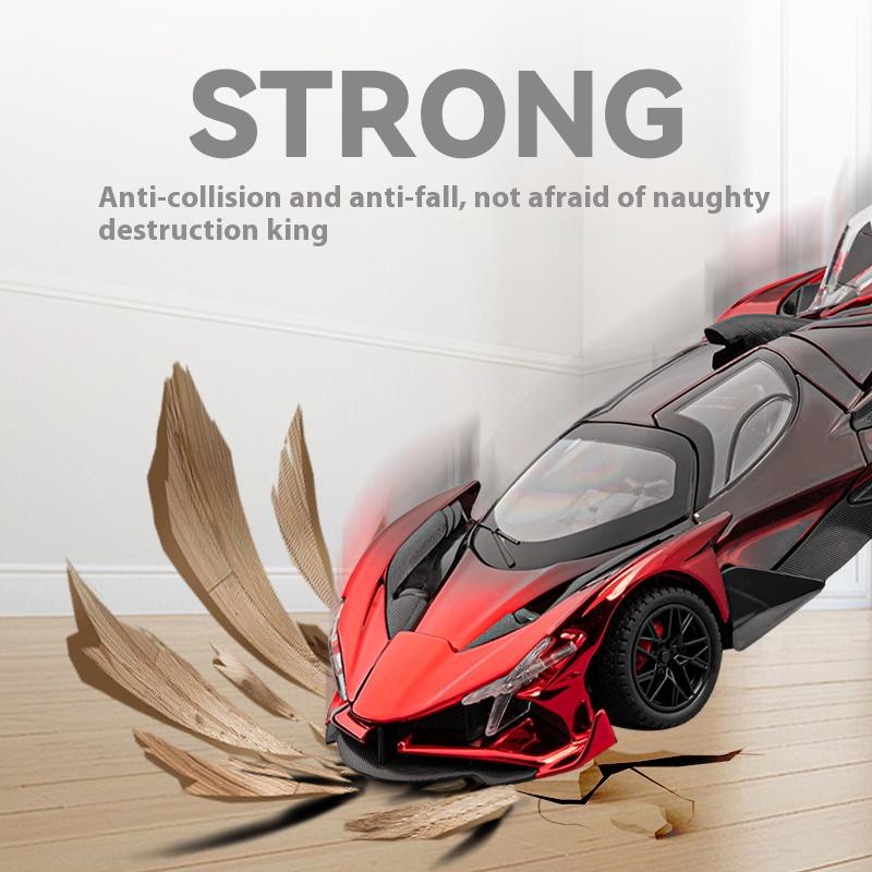 1/24 Scale Alloy Apollo EVO Electroplating Supercar Model Collection Ornament Simulation Apollo EVO Toy Car Model Suitable for Boys Birthday Gift