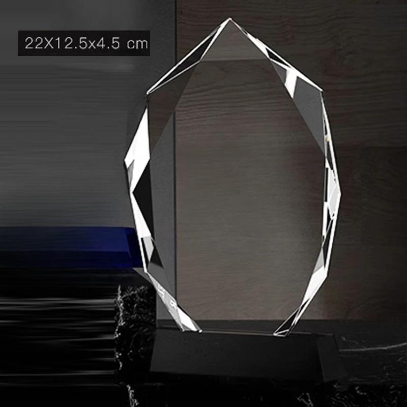 Customized Crystal Trophy, Annual Meeting Employee Annual Meeting Celebration Souvenir Excellent Award Decor High-end Medal, 1Pc
