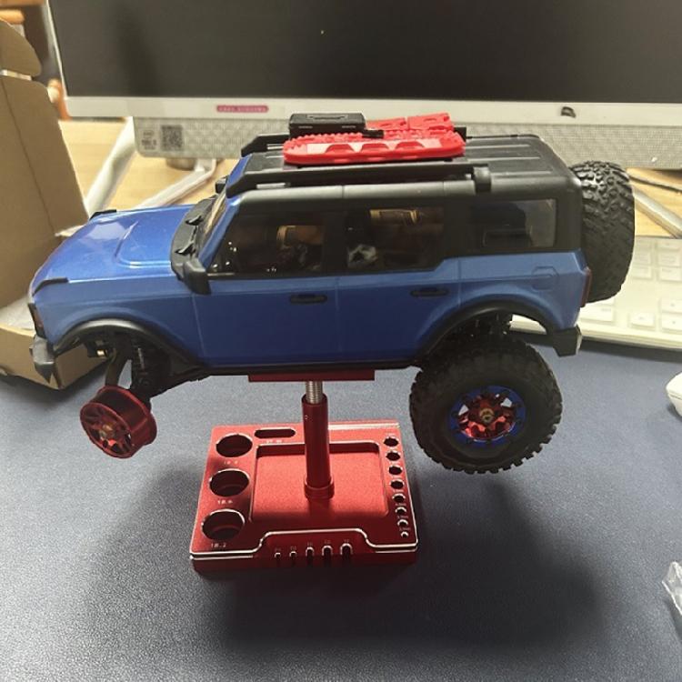 Aluminum Remote Control Car Stand Work Station Repair Tool for TRX4M SCX24 FCX24 1/14 1/16