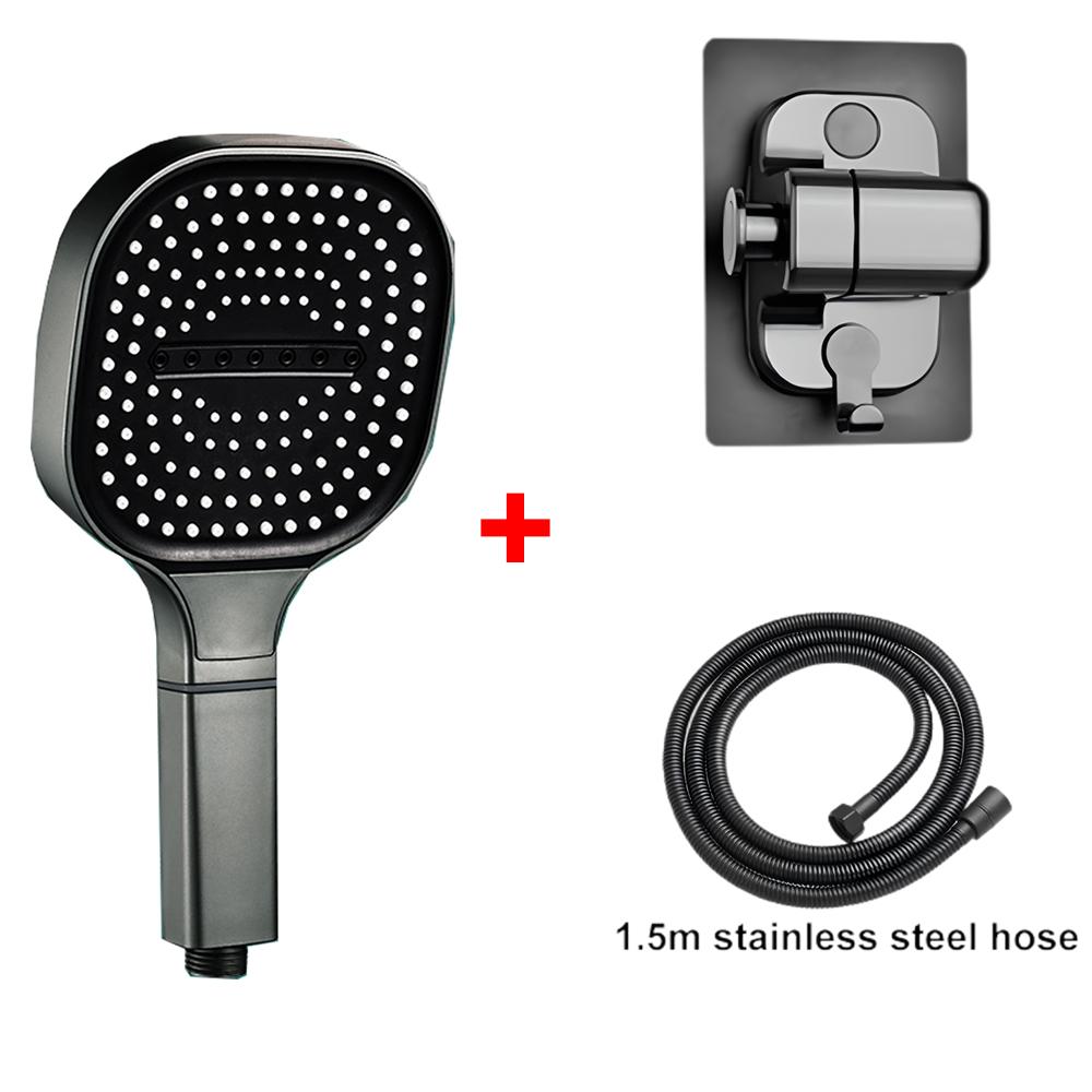 3 Modes Large Rainfall Shower Head 13cm Big Panel Square High Pressure Handheld ShowerHead ABS Portable Spa Filter Shower Nozzle