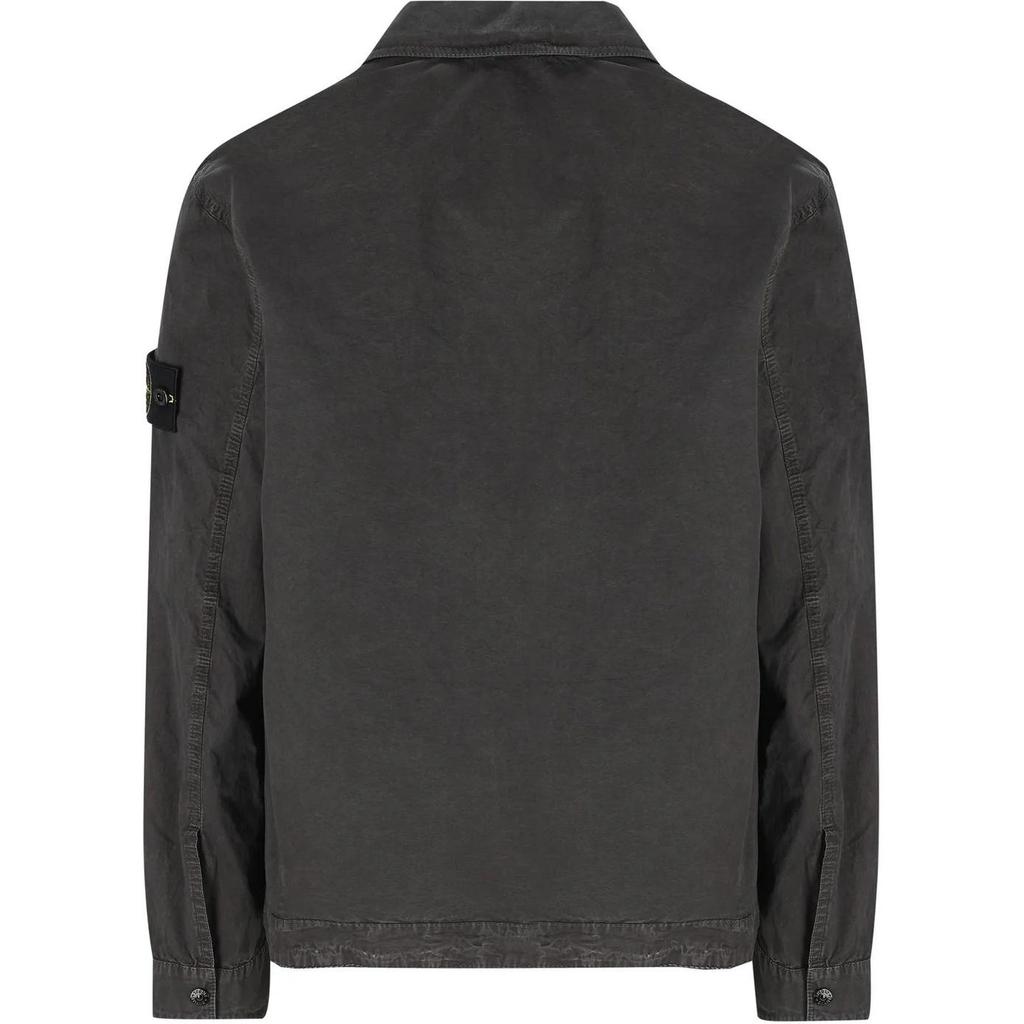 STONE ISLAND Washed Vintage Zip Jacket Men Jackets Carbon-Black K1S151200032S00WN-V0165