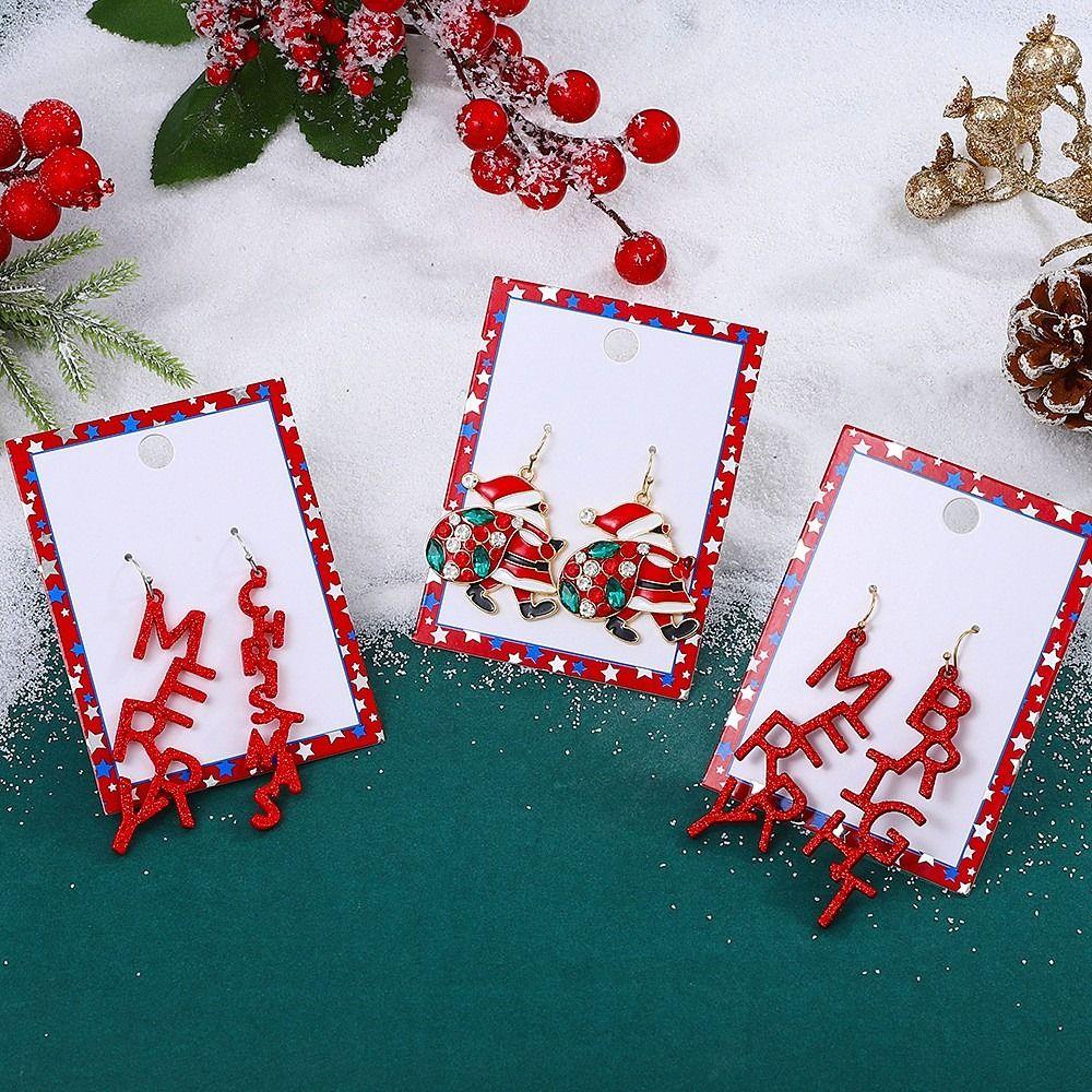 

Креативные серьги-подвески с буквами, женские висячие серьги, серьги в корейском стиле, рождественские серьги