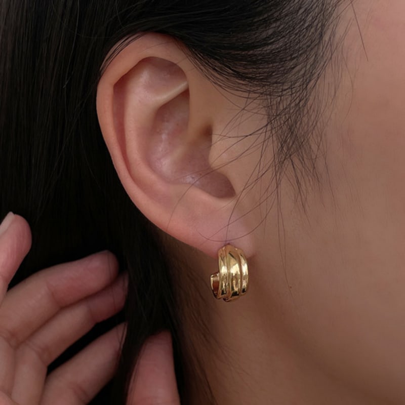 Melliv Silver Hoop Bold S Earrings_mve12