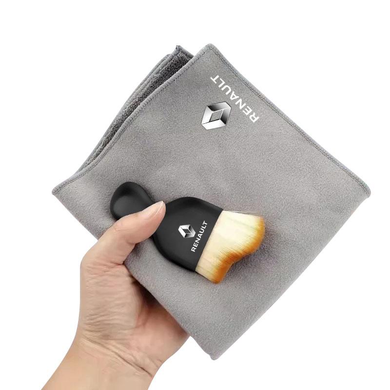 Car Cleaning Soft Brush Car Wash Towel Microfiber Cleaning Rag Cloth For Renault Dacia Reynolds Series Koleos Kadjar Captur 2 3 4
