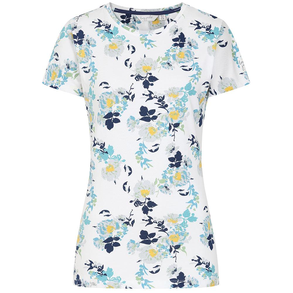 Lazy Jacks Womens/Ladies Fleur Printed Cotton Slub T-Shirt