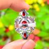 Red Carnelian Gemstone 925 Sterling Silver Gift Jewelry Ring Size 10